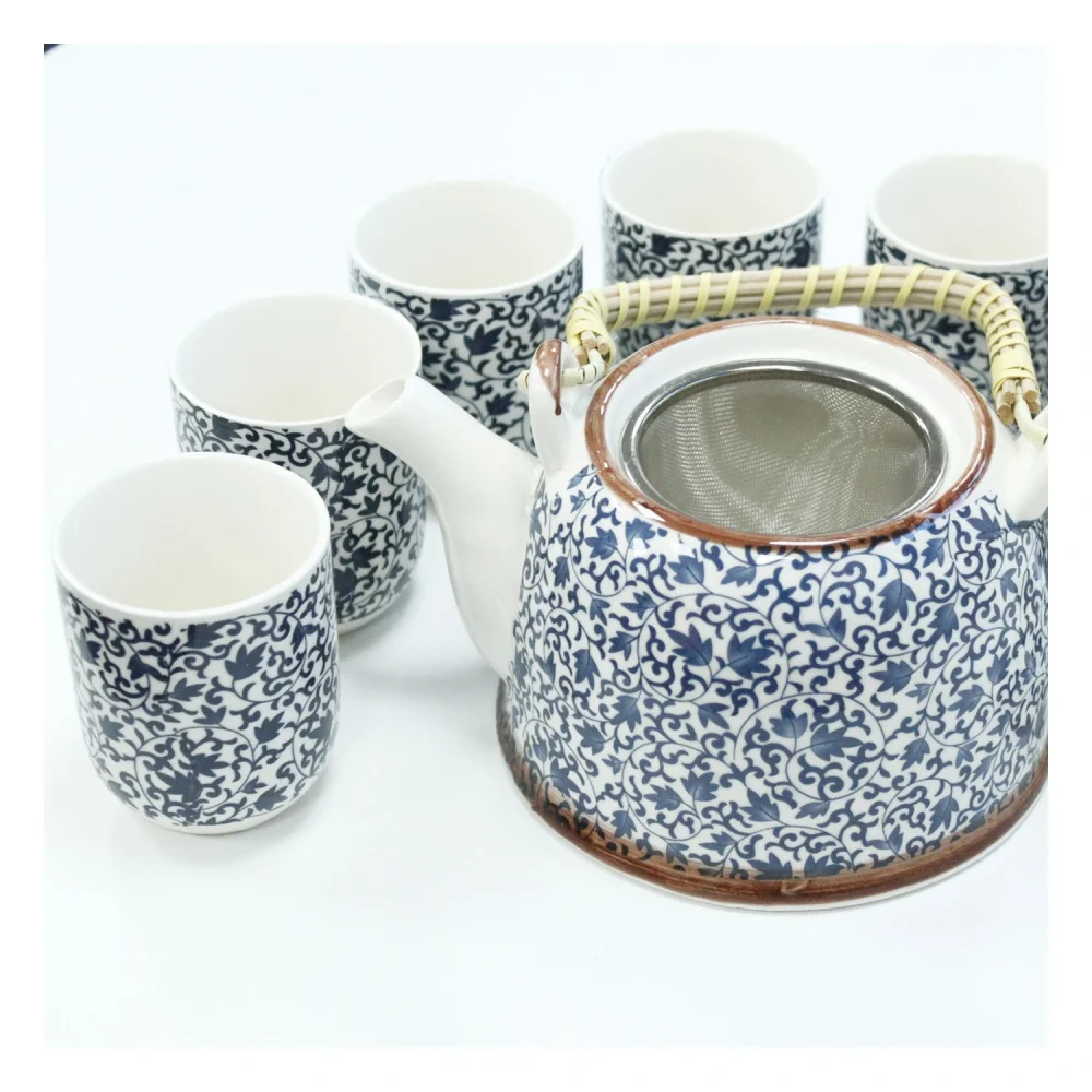 Service à thé — motif bleu