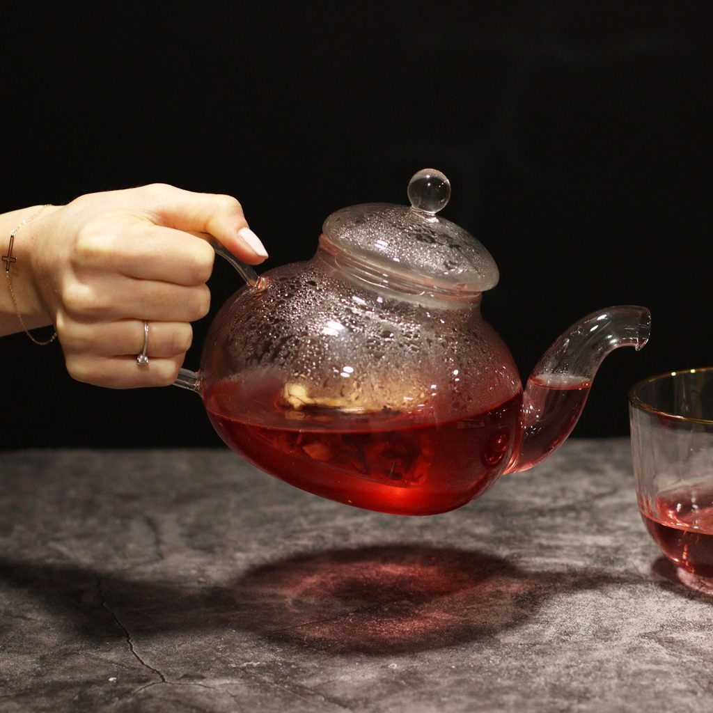 Théière en verre avec infuseur forme perle 800 ml — Verre borosilicate, 800 ml, vue d’ensemble