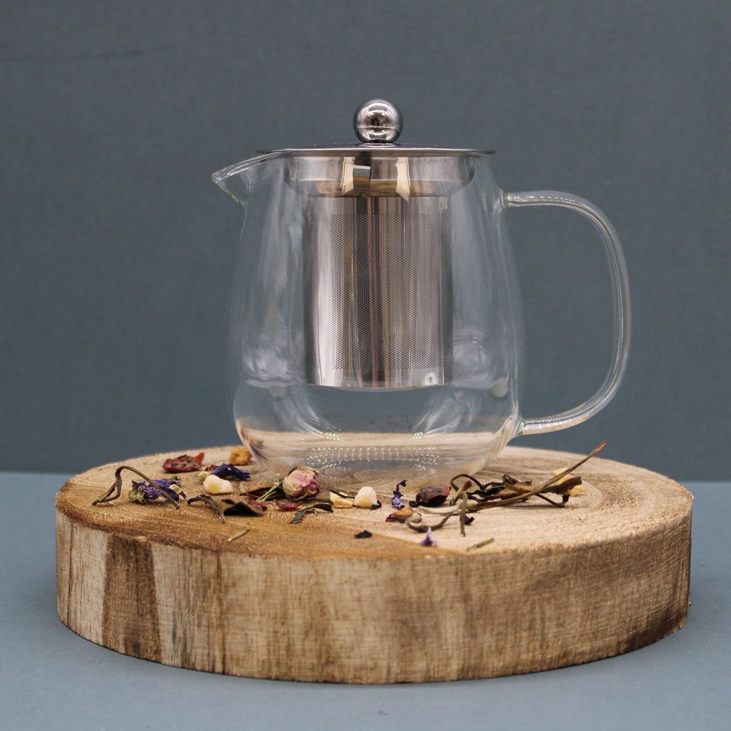 Théière en verre avec infuseur contemporaine 550 ml — Verre et acier inoxydable, 550 ml, vue d’ensemble