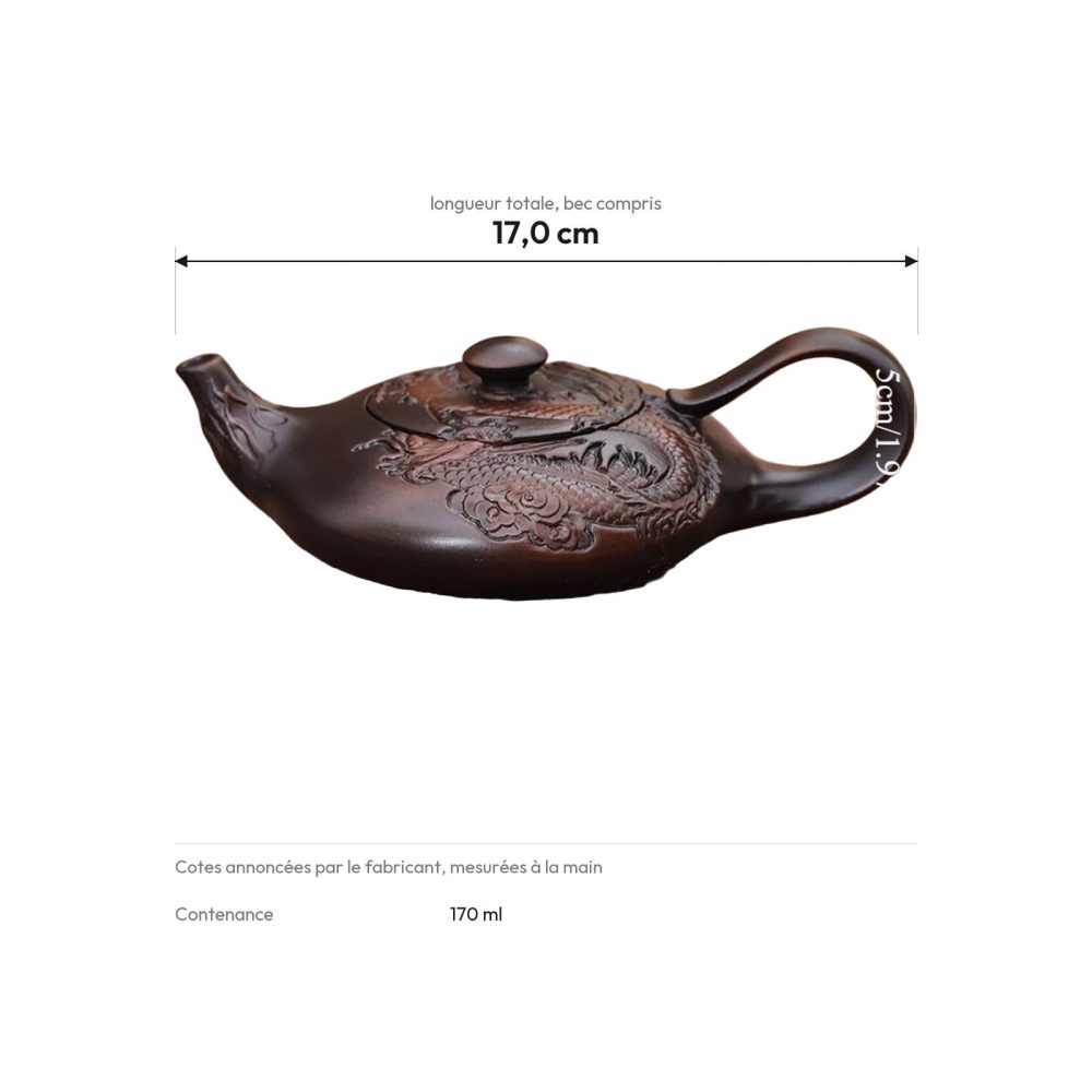 Cotes : 17,0 cm de long, 170 ml