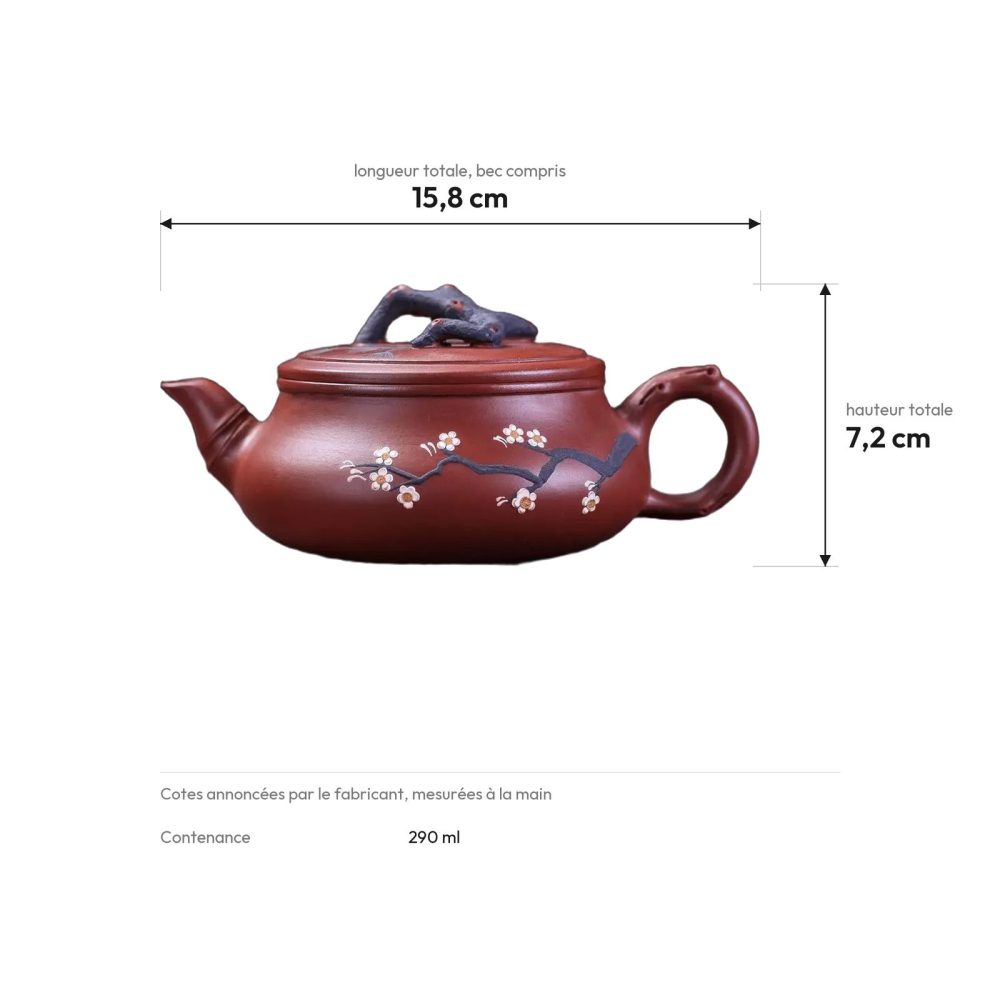 Cotes : 15,8 cm de long, 7,2 cm de haut, 290 ml