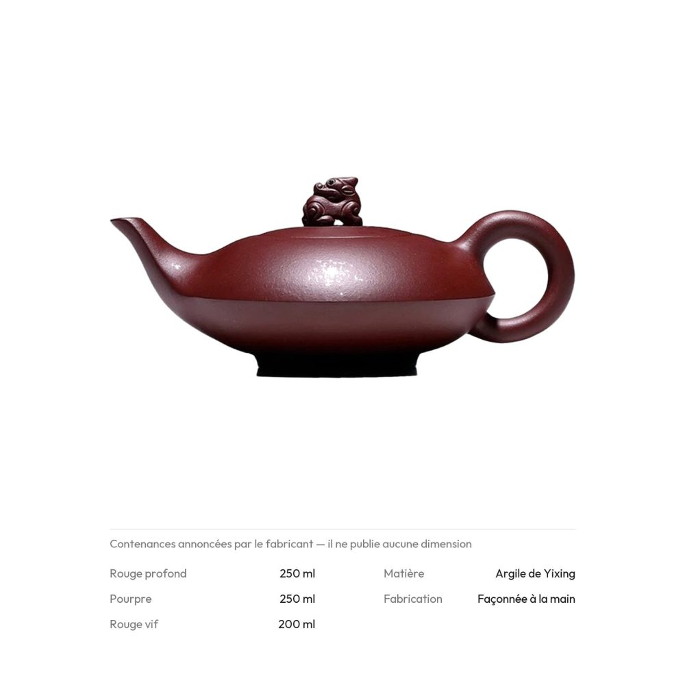 Les trois argiles et leurs contenances : rouge profond 250 ml, pourpre 250 ml, rouge vif 200 ml
