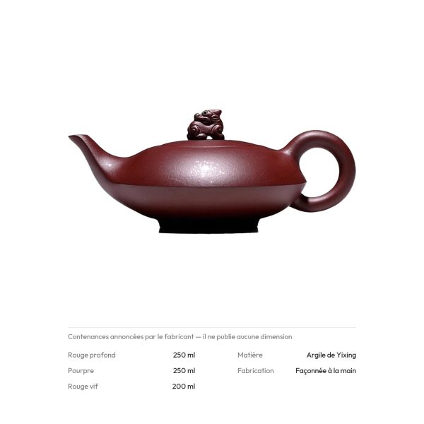 Les trois argiles et leurs contenances : rouge profond 250 ml, pourpre 250 ml, rouge vif 200 ml